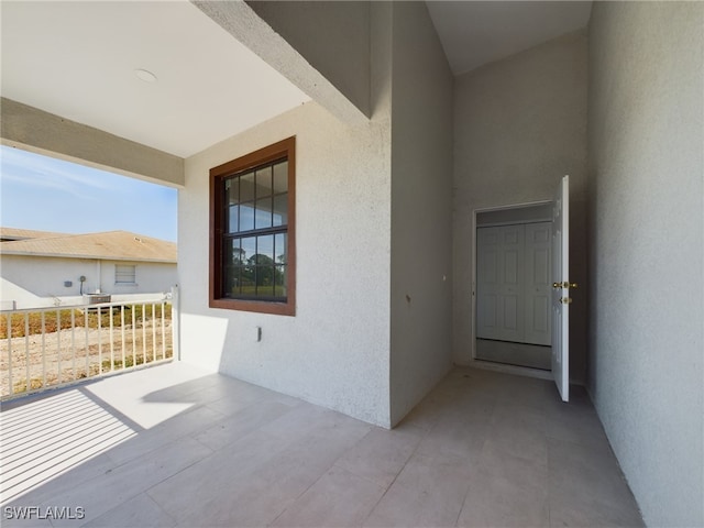 view of patio with a porch