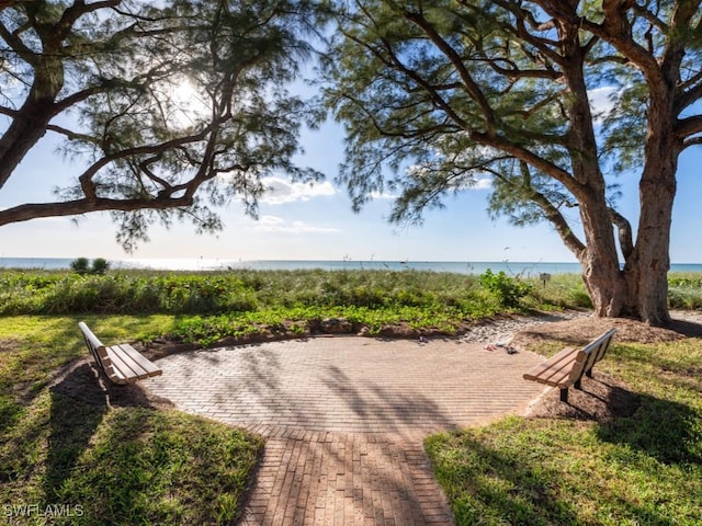 view of home's community featuring a water view