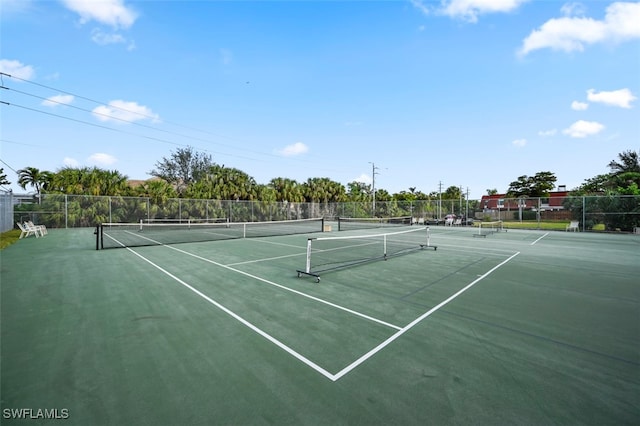 view of sport court