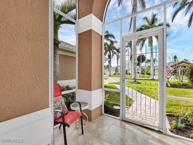 view of sunroom / solarium