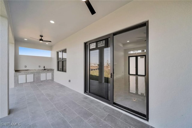 view of patio featuring area for grilling