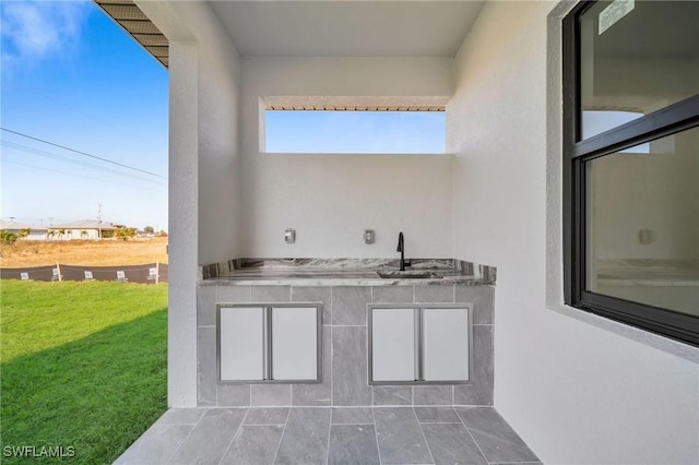 view of patio with sink