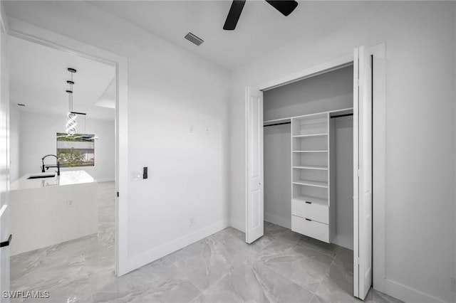 closet with sink