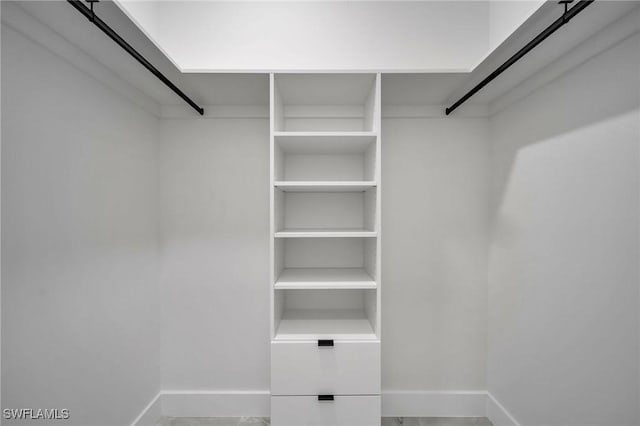 view of walk in closet