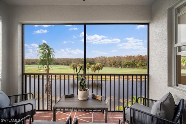 view of sunroom