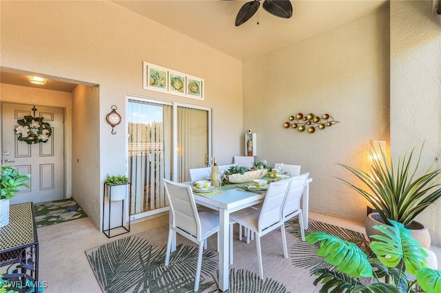 view of patio / terrace featuring ceiling fan