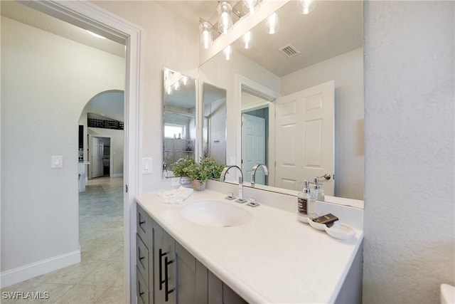 bathroom with vanity