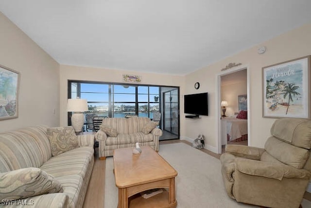 view of carpeted living room