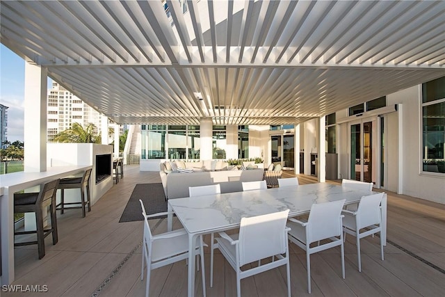 view of patio / terrace with a pergola