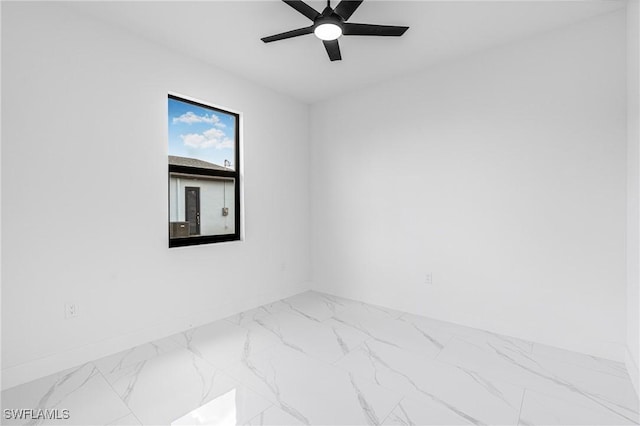 empty room with ceiling fan