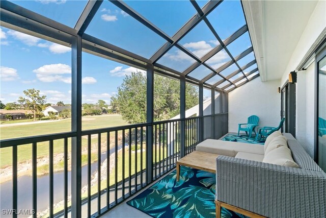 view of sunroom