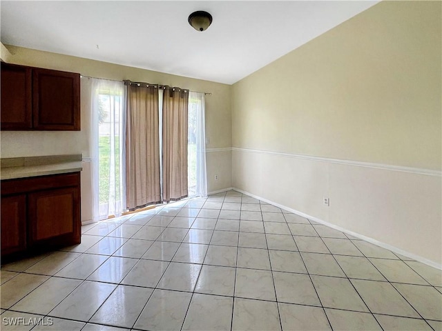 interior space with light tile patterned flooring