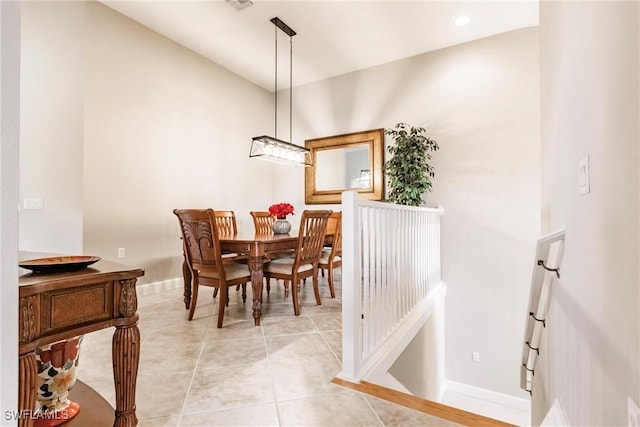 dining room featuring light tile patterned floors