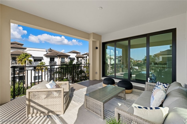 balcony featuring outdoor lounge area