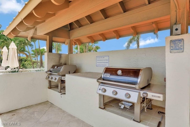 view of patio / terrace featuring a grill