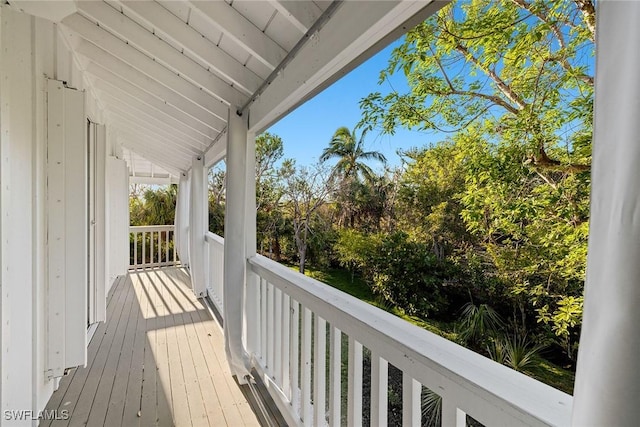 view of wooden deck