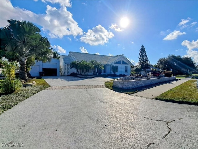 ranch-style home with a garage