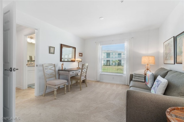 view of carpeted living room