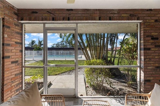 view of sunroom