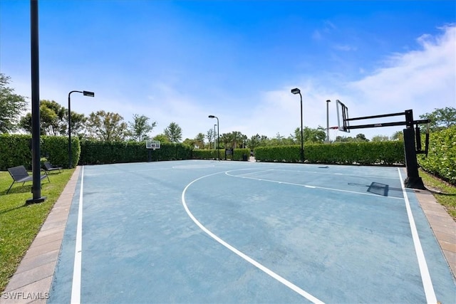 view of basketball court