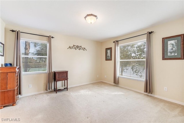 view of carpeted spare room