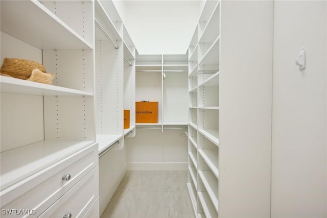 view of walk in closet