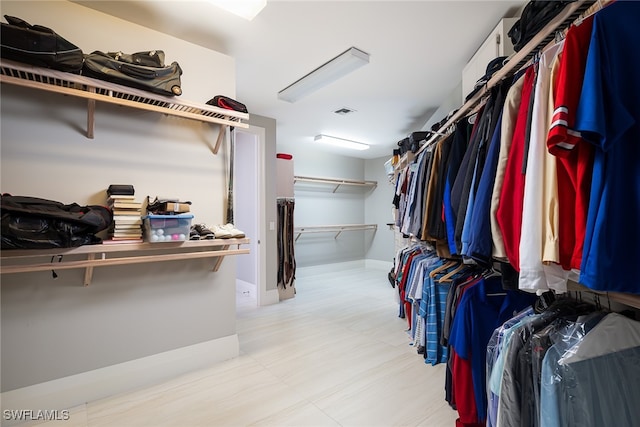 view of walk in closet