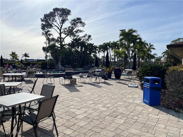 view of patio / terrace with a community pool