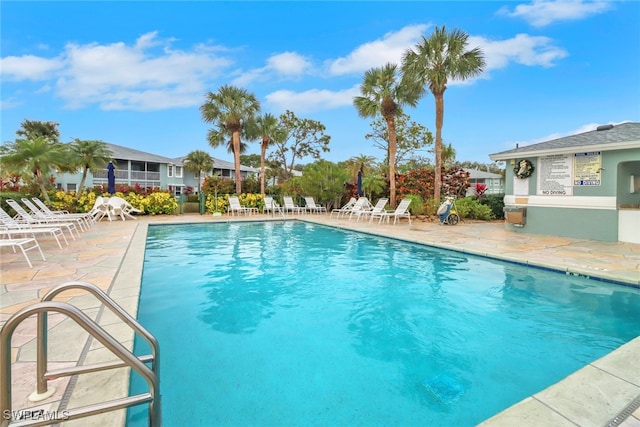 view of pool with a patio area