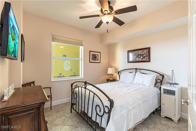 bedroom with ceiling fan