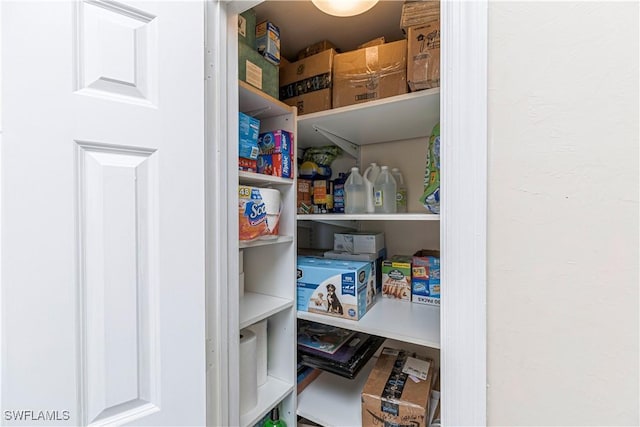 view of pantry