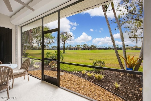 view of sunroom