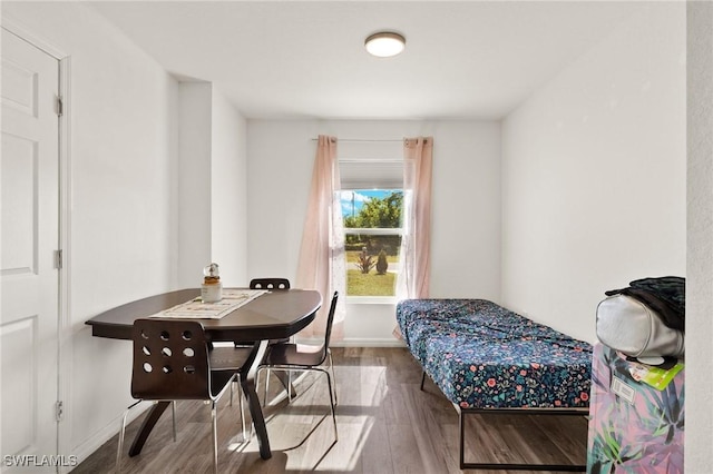 bedroom featuring hardwood / wood-style floors