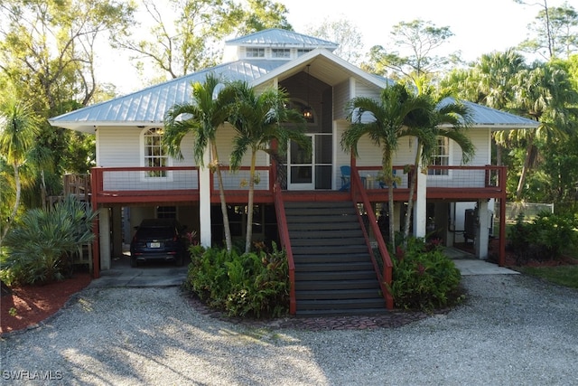 beach home with a carport