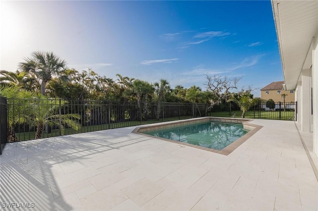 view of pool featuring a patio area