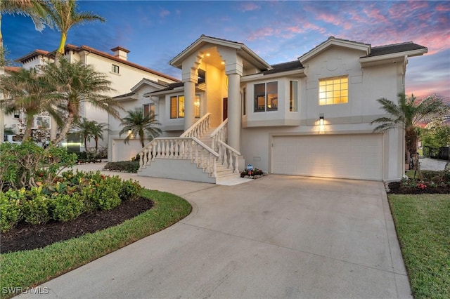 view of front of house featuring a garage