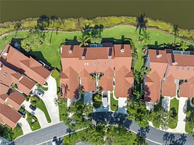 drone / aerial view with a residential view