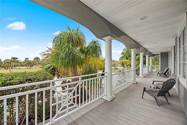 view of wooden deck