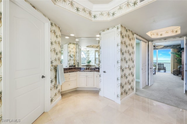 bathroom featuring vanity and a healthy amount of sunlight