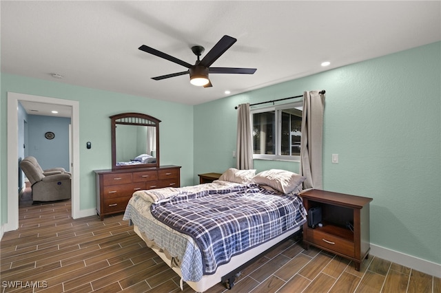 bedroom with ceiling fan