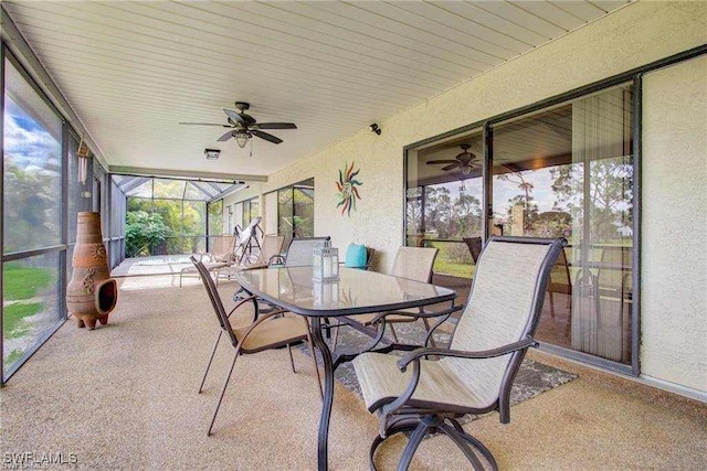 view of sunroom / solarium