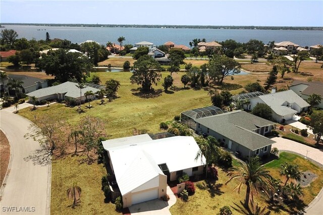 15188 Sam Snead Ln, North Fort Myers, FL 33917 - bird's eye view featuring a water view and a residential view