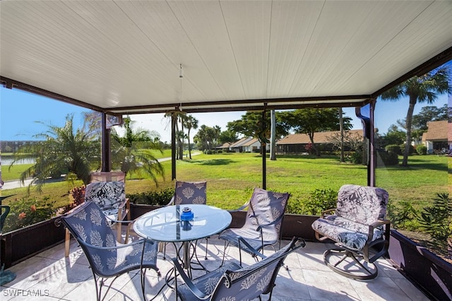 view of sunroom