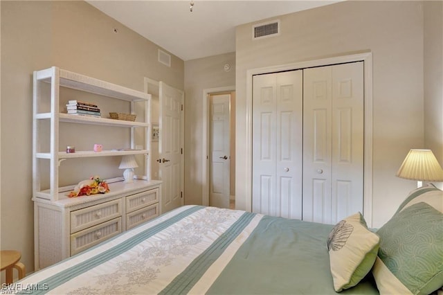 bedroom with a closet