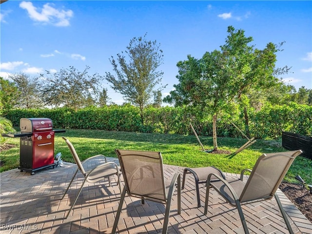 view of patio / terrace featuring grilling area