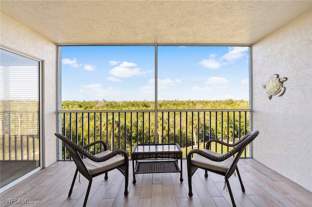 view of sunroom