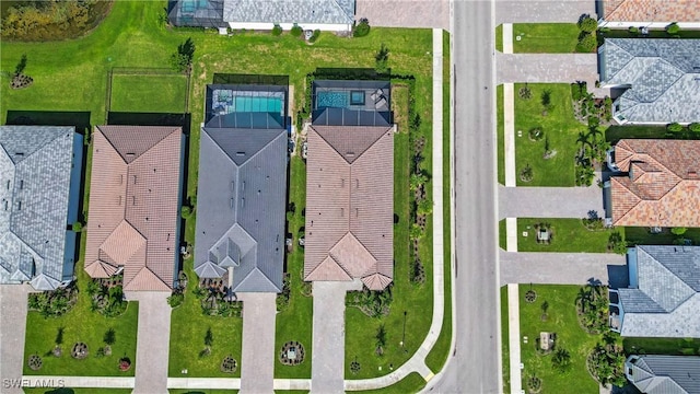 aerial view featuring a residential view