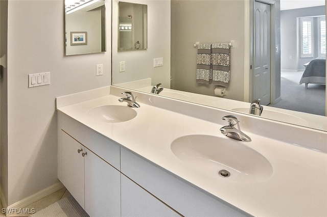 bathroom with vanity