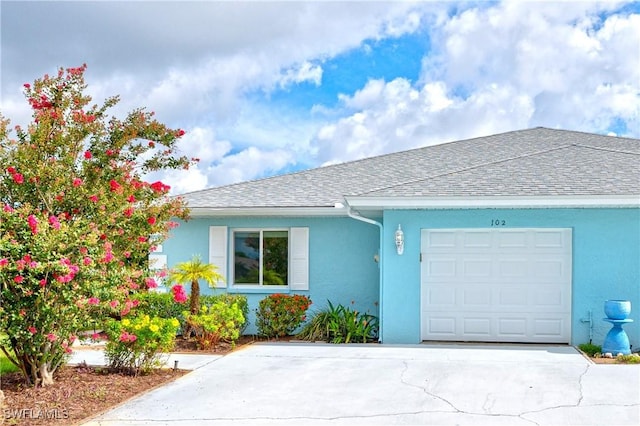 ranch-style house with a garage