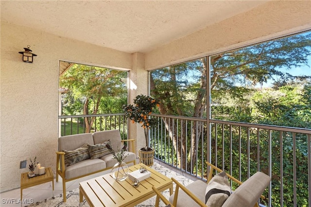 view of sunroom